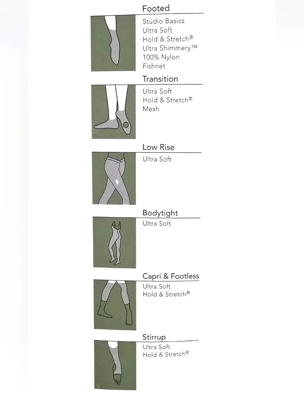 Capezio Footless Semi-Opaque Tights in Ballet Pink